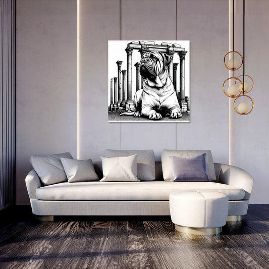 Ancient Guardian Bullmastiff Canvas
