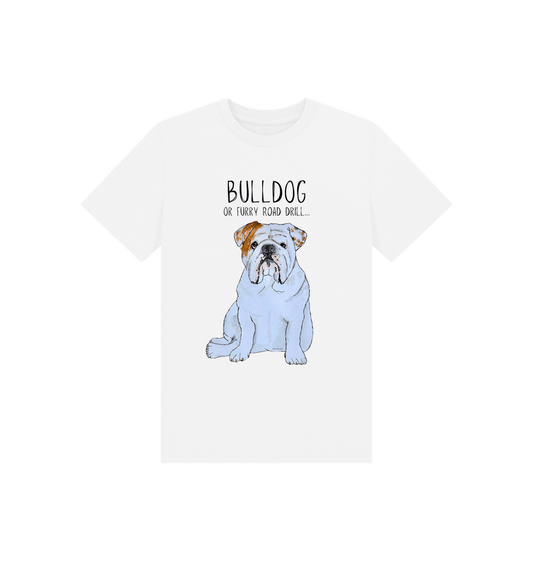 Paw-some Power: Furry Road Drill Bulldog Kid’s T-Shirt for Mini Rebels!