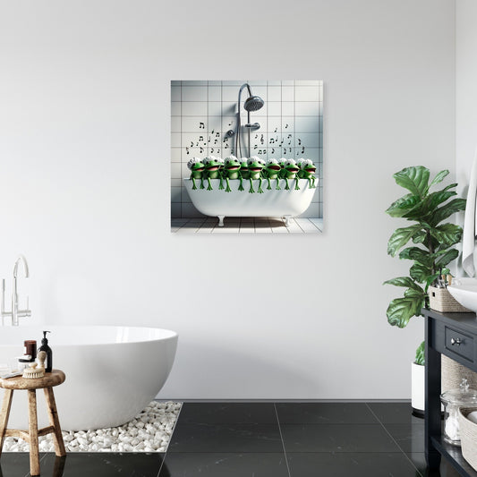 Frog Choir in the Shower Canvas