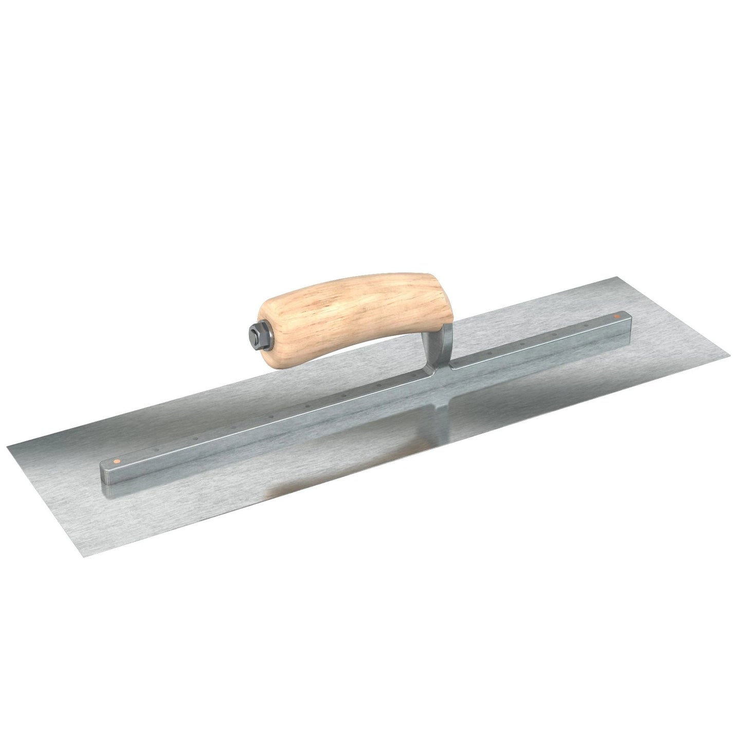 Bon Razor Stainless Steel Finishing Trowel - Square End - Camel Back Wood Handle