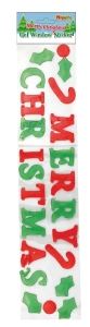 Gel Window Sticker Christmas Decoration with Merry Christmas Design