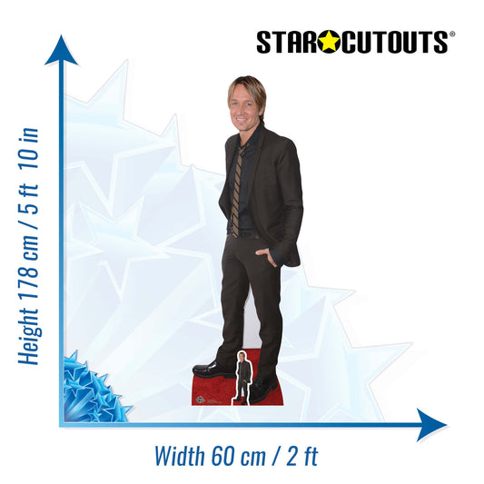 CS688 Keith Urban Red Carpet Height 178cm Lifesize Cardboard Cut Out With Mini