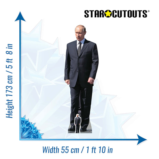 CS690 Vladimir Putin Height 173cm Lifesize Cardboard Cut Out With Mini