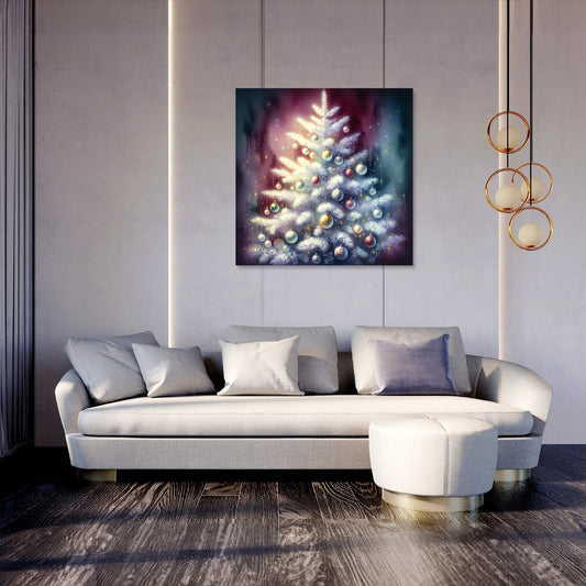 Melancholic Christmas Serenity Canvas