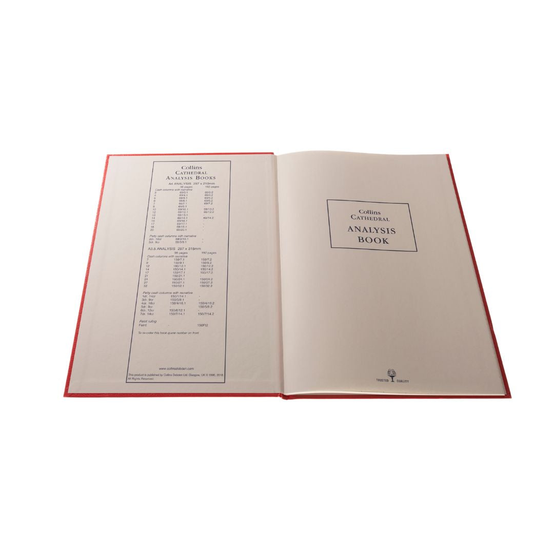 Cathedral - Accounts Book 6 Cash Columns - Red (69/6.1)