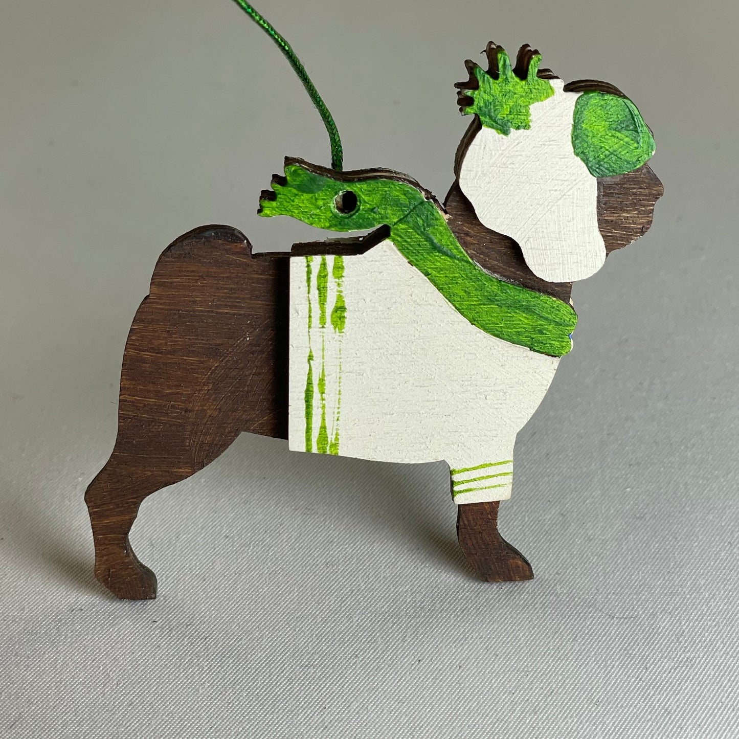 Companion Dog Bauble - Handmade Ornament by Curious Rabbit ®