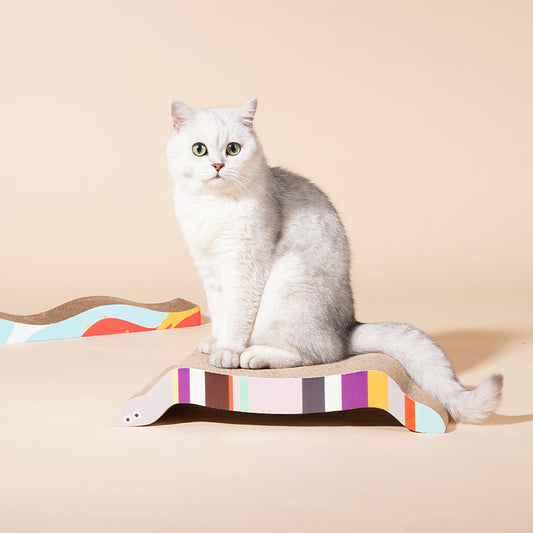 zeze Wave Cat Scratching Board — Corrugated Cardboard, 44 cm