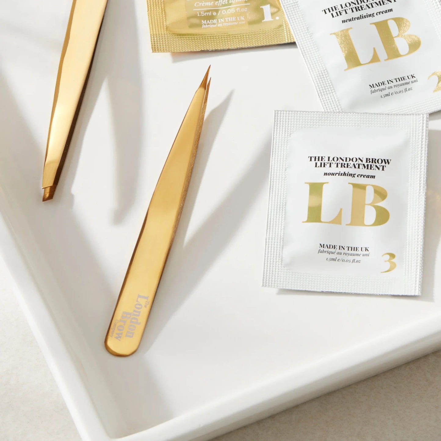 Gold Sharp Pointed Precision Luxury Tweezers - Boxed