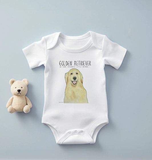 Golden Retriever Baby Bodysuit: For Your Little Weirdo with Big Puppy Energy!