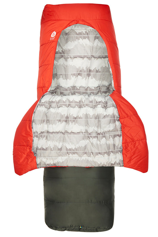 Sierra Designs Frontcountry Bed 20°F (-7°C) Synthetic Sleeping Bag - Long - Red/Grey