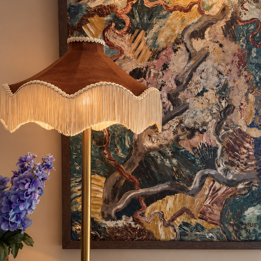 The Daisy Moiré Lampshade – Cognac