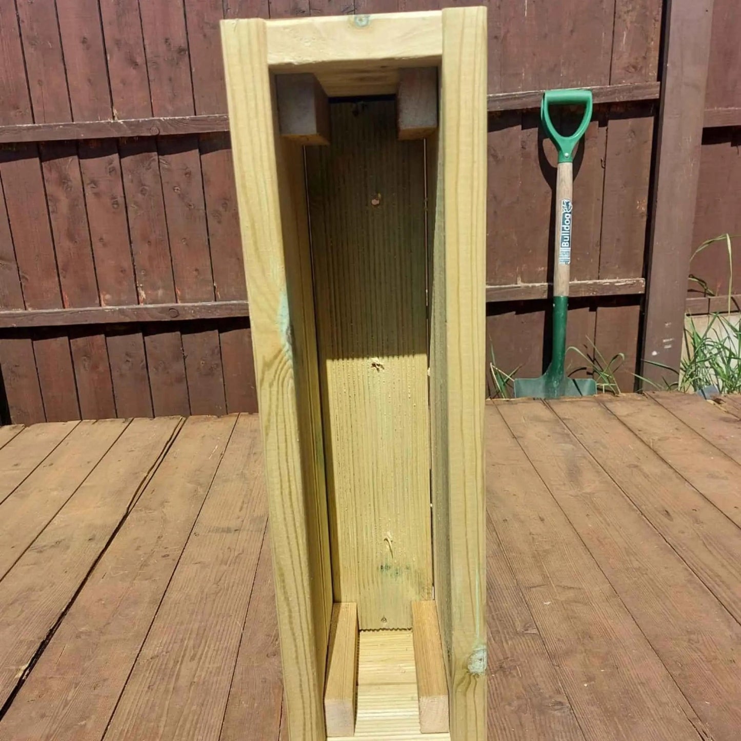 70cm long double tier wooden decking planter