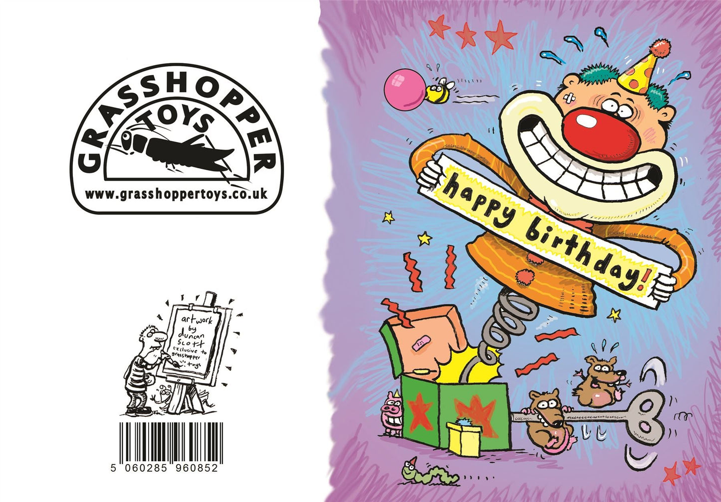 Clown in the Box Children's Birthday Card (105 x 148 mm)