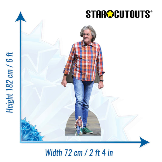 CS713 James May Height 182cm Lifesize Cardboard Cut Out With Mini