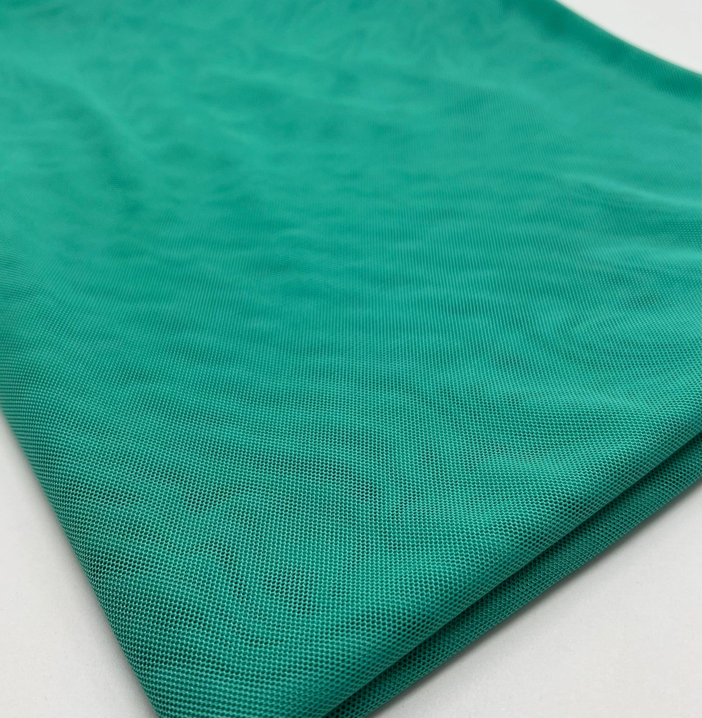 Plain Jade Green Mesh Fabric Stretch
