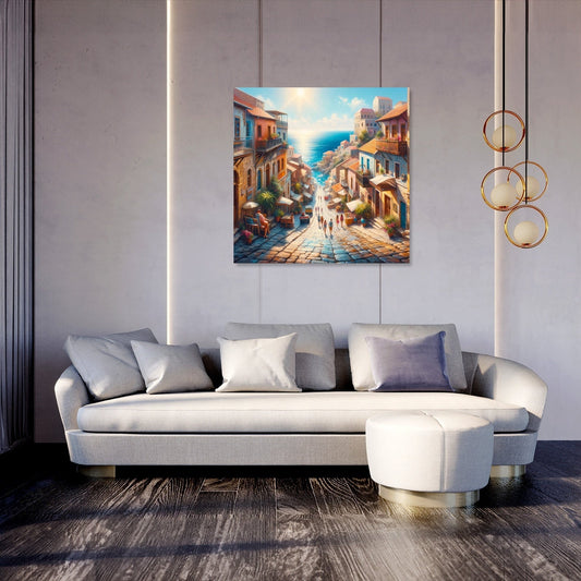Sunny Mediterranean Charm Canvas