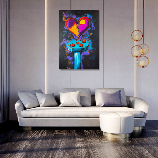 Joystick Heartbreak Canvas