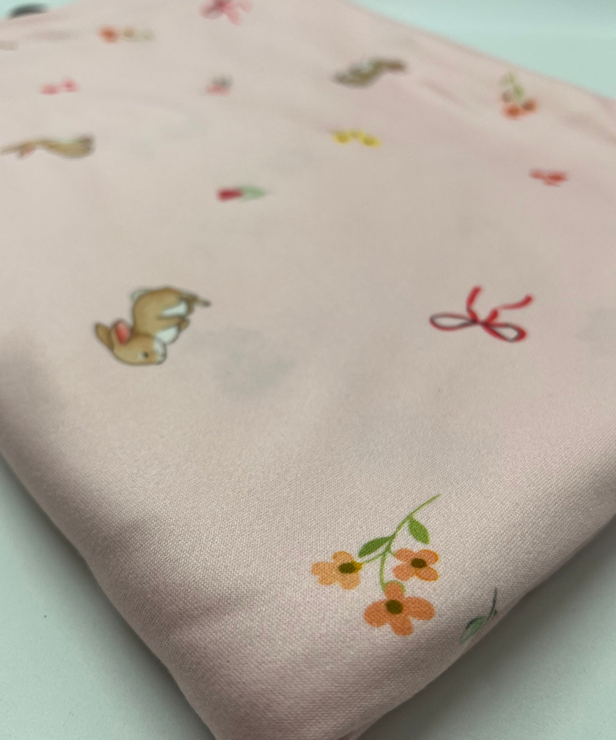 Easter Bunny Heart Super Soft Print Spun Poly Stretch Fabric
