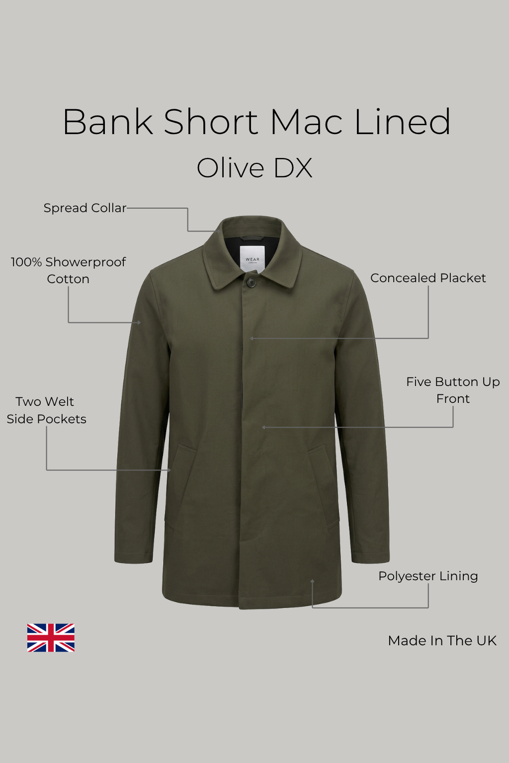 Bank Short Mac Lined - Olive Dx