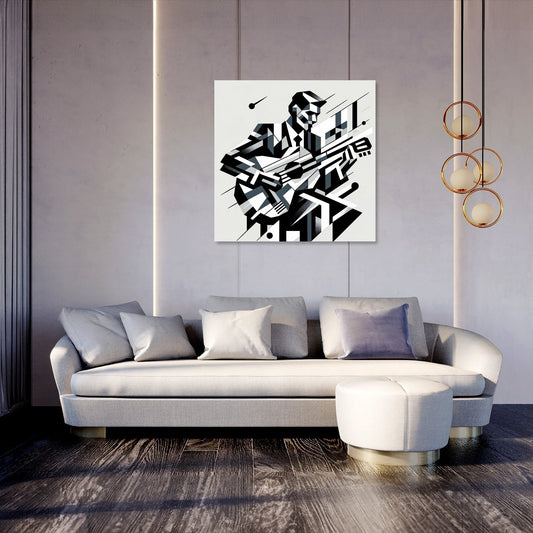 Cubist Melody Canvas