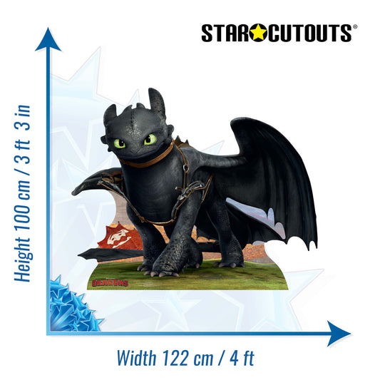 SC736 Toothless Dragon Cardboard Cut Out Height 100cm