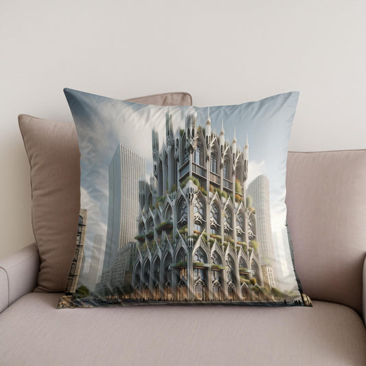 Gothic Urban Fusion Cotton Cushion