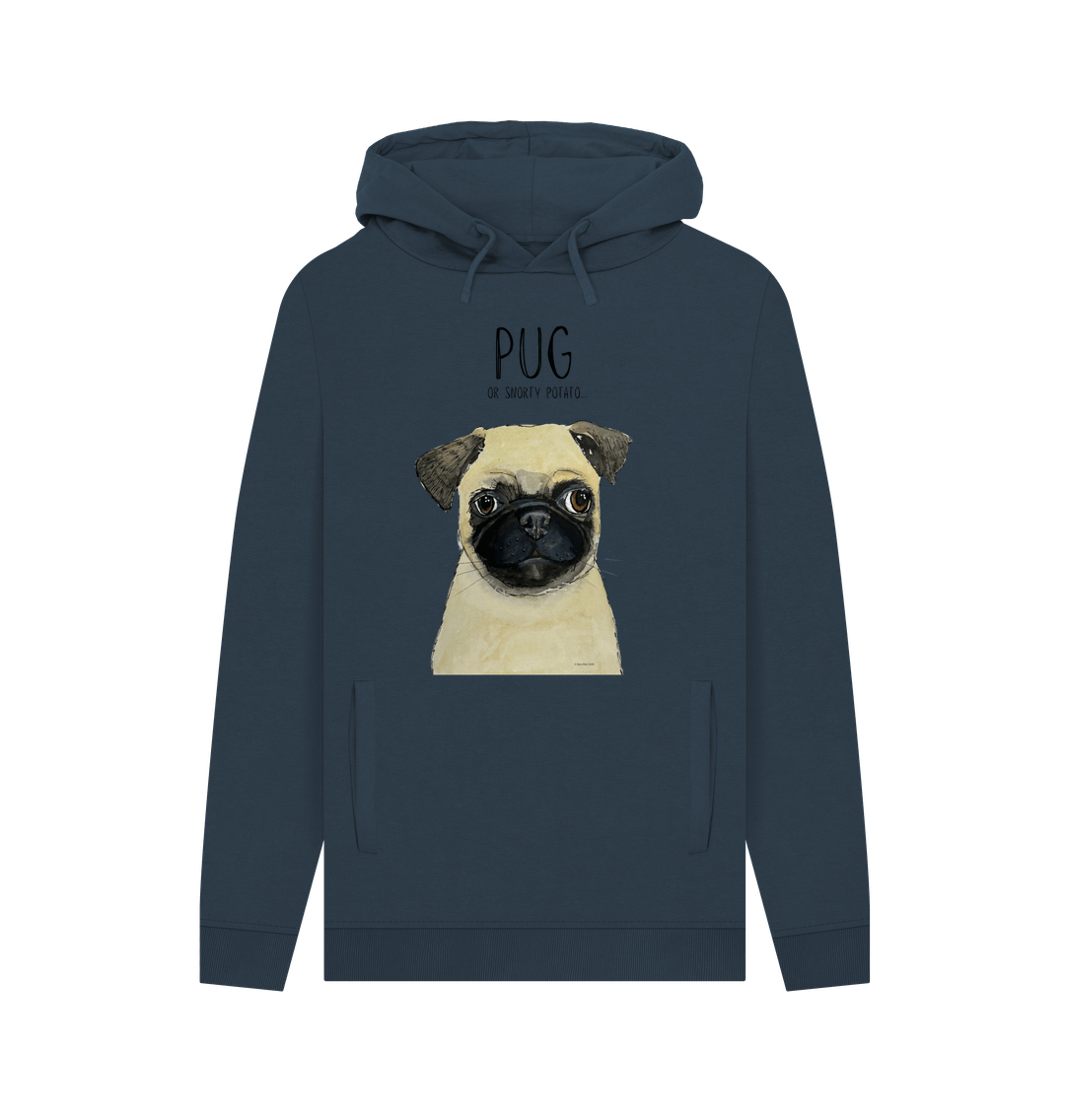 Pug or Snorty Potato? Men's Hoodie – Cozy, Funny, & Pug-tastic!