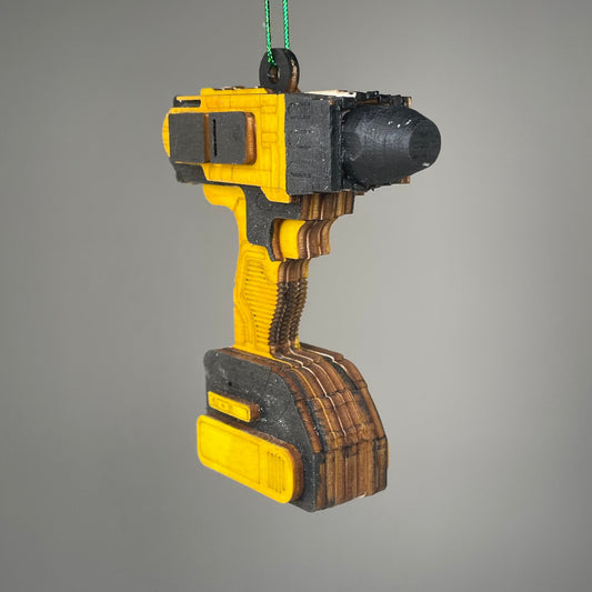 Power Drill Bauble - Handmade Ornament by Curious Rabbit ®