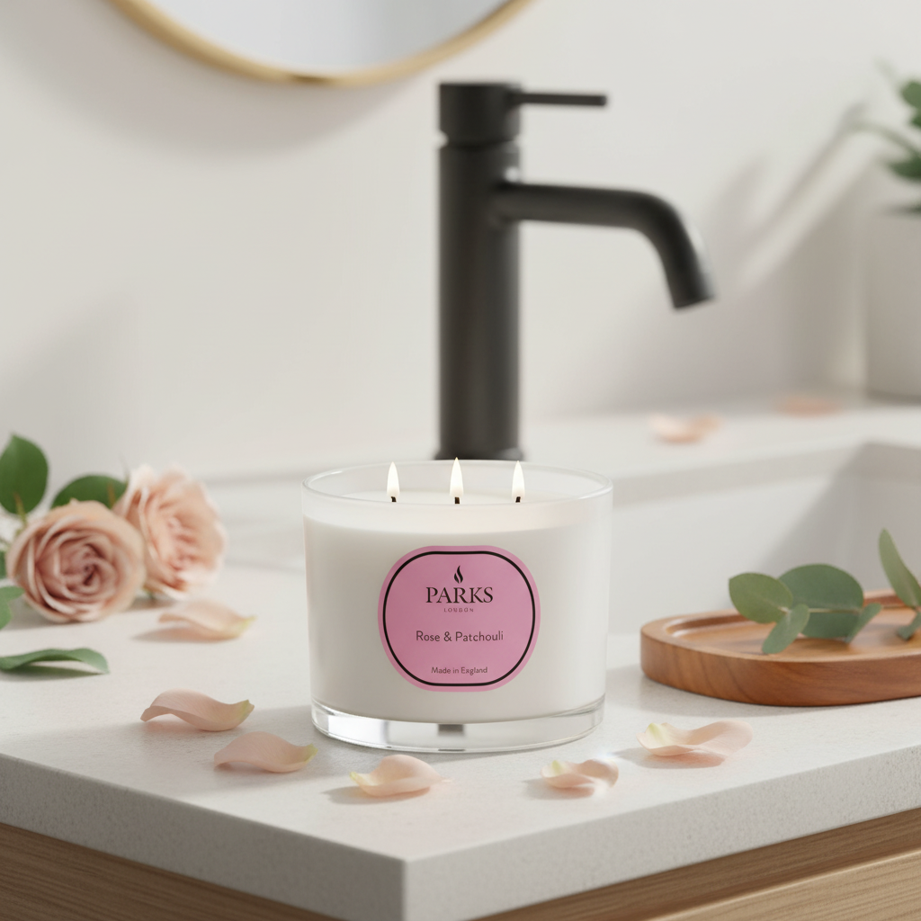 VINTAGE AROMATHERAPY ROSE AND PATCHOULI 350G 3 WICK CANDLE