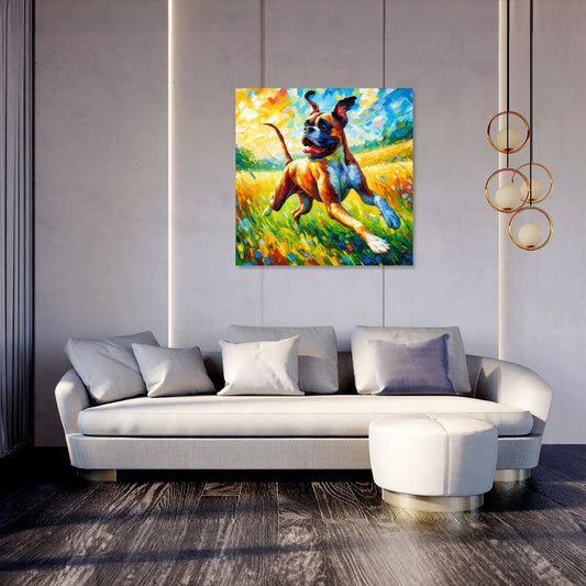 Boxer's Joyful Dance Canvas