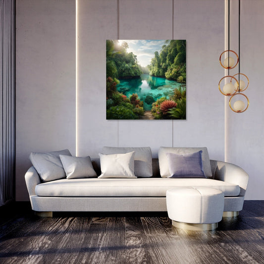 Hidden Paradise Lagoon Canvas