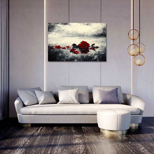 Broken Rose Reflection Canvas