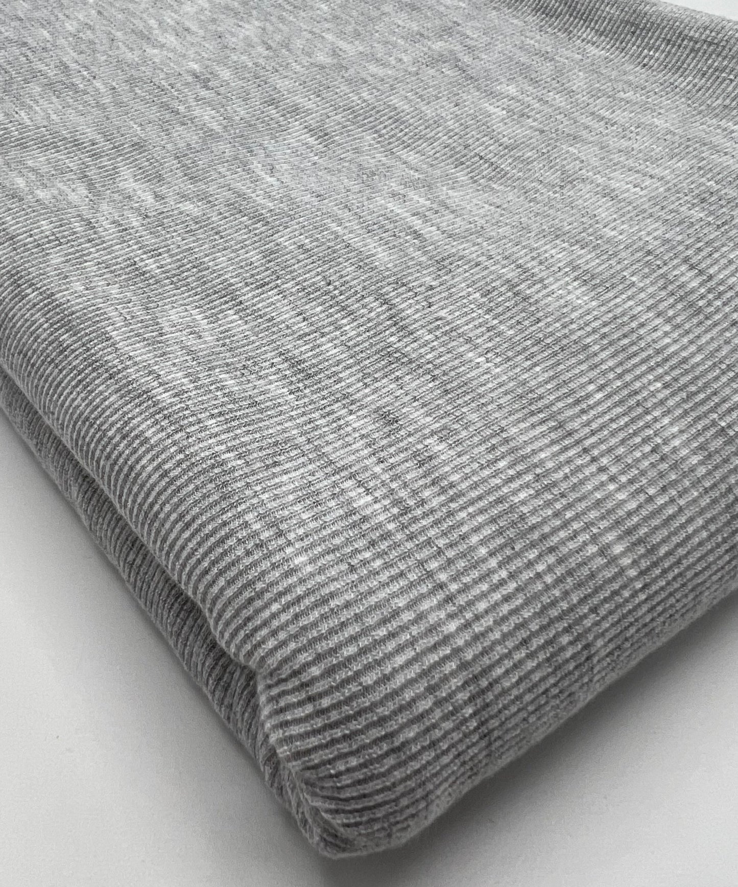 Grey Fine Rib 285GSM Stretch Fabric