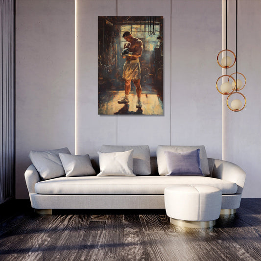 Determined Boxer Canvas