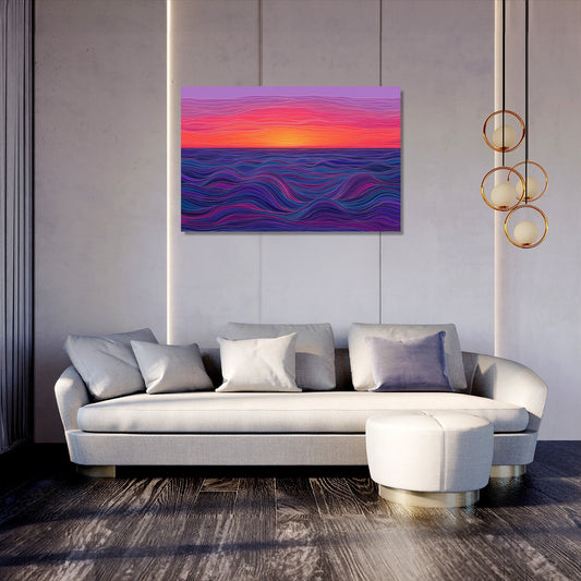 Sunset Waves Canvas