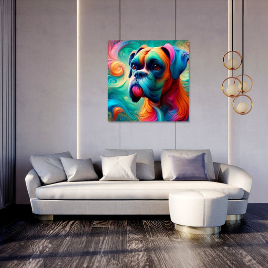 Whimsical Boxer Dreamlike Vision Canvas