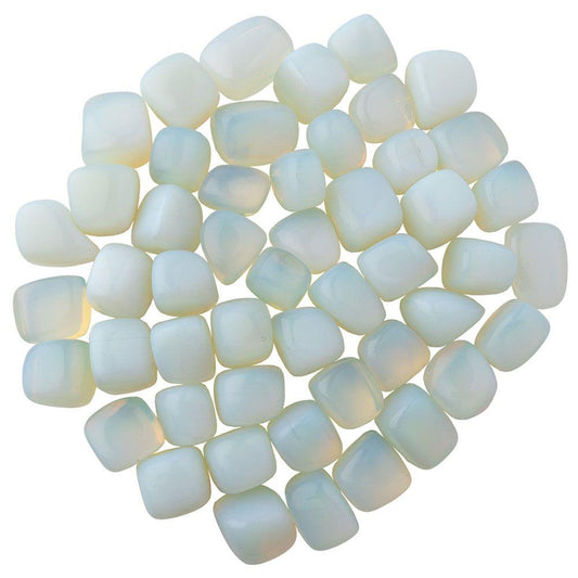 White Opalite Tumbled Semi-Precious Collectible Gemstone