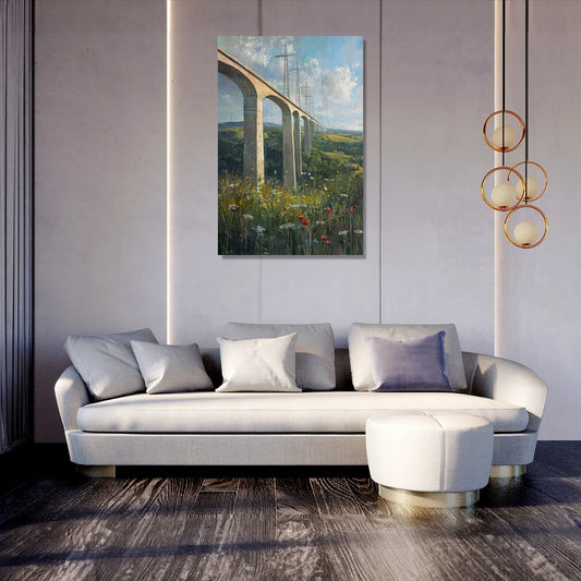 Millau Viaduct Impressionist Canvas