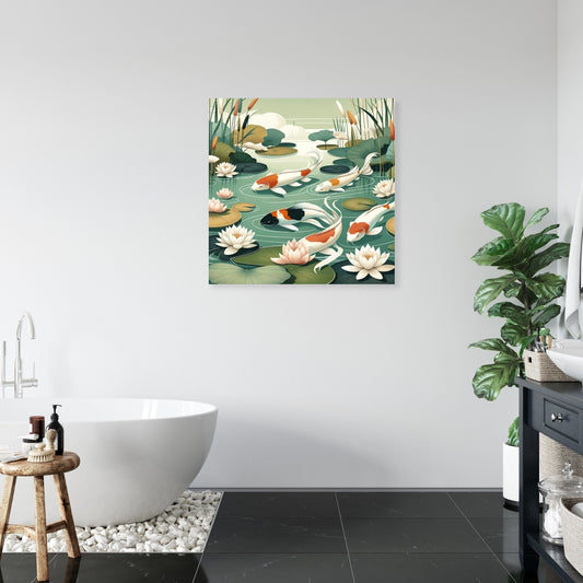 Tranquil Koi Pond Canvas