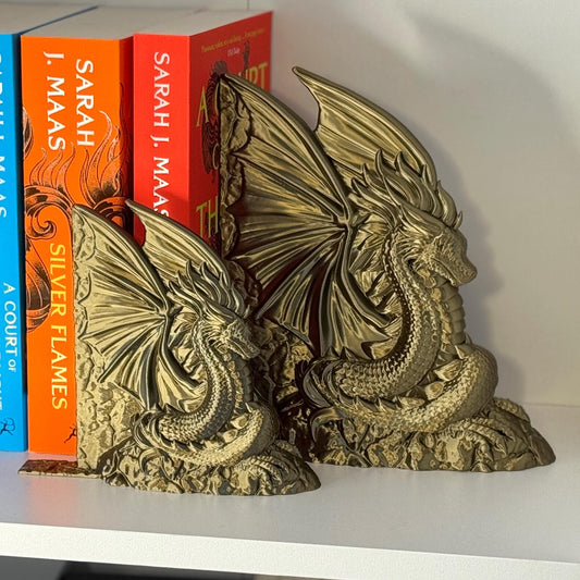 Dragon Bookends | ACOTAR Velaris Inspired 3D Decor