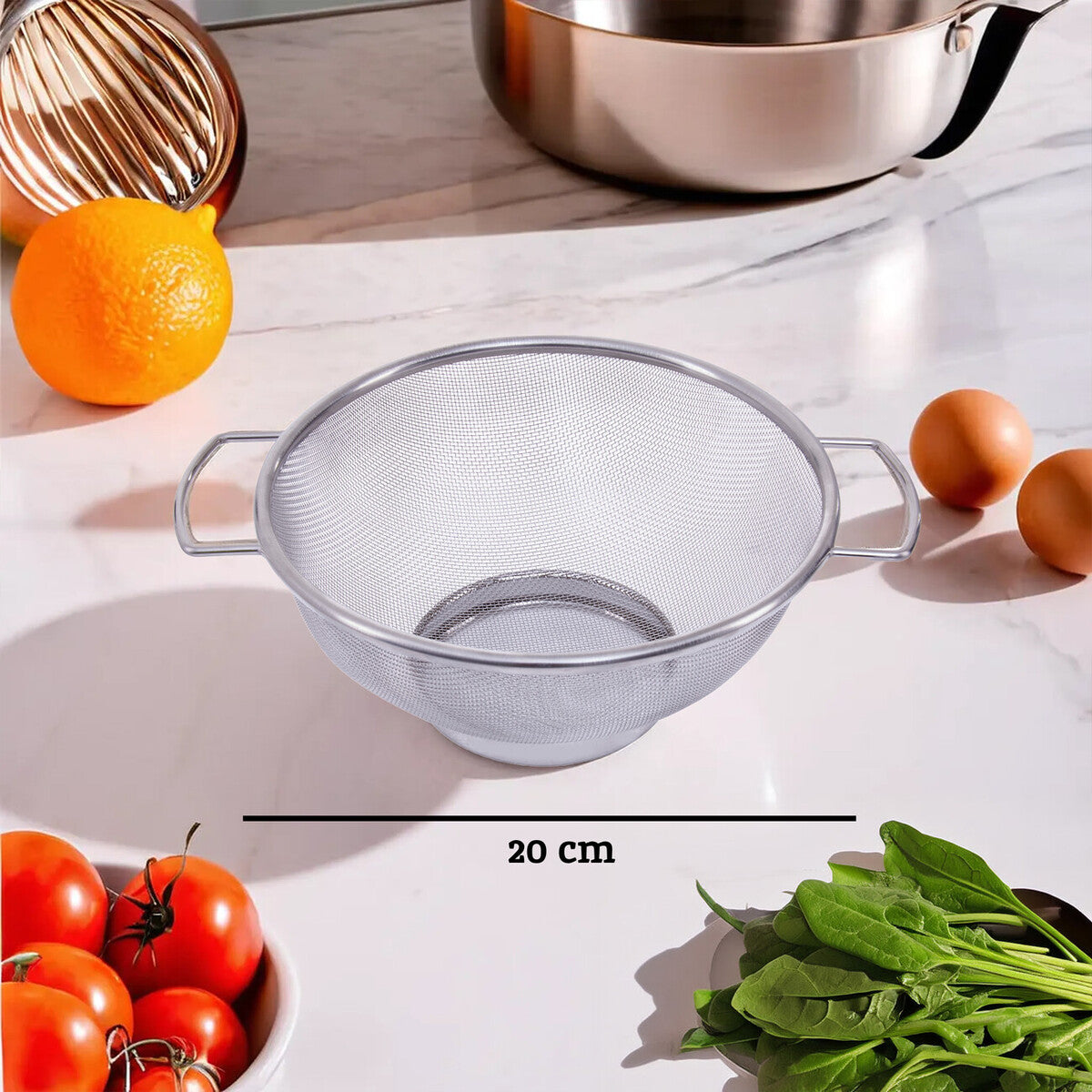Zenigo Stainless Steel Colander With Dual Handles