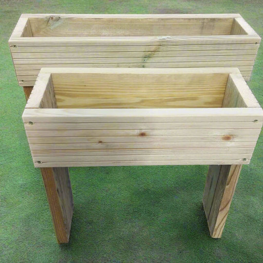 80cm high Raised wooden decking planters