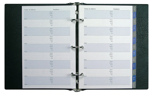 Ringbound Telephone / Address Book - Black (835)
