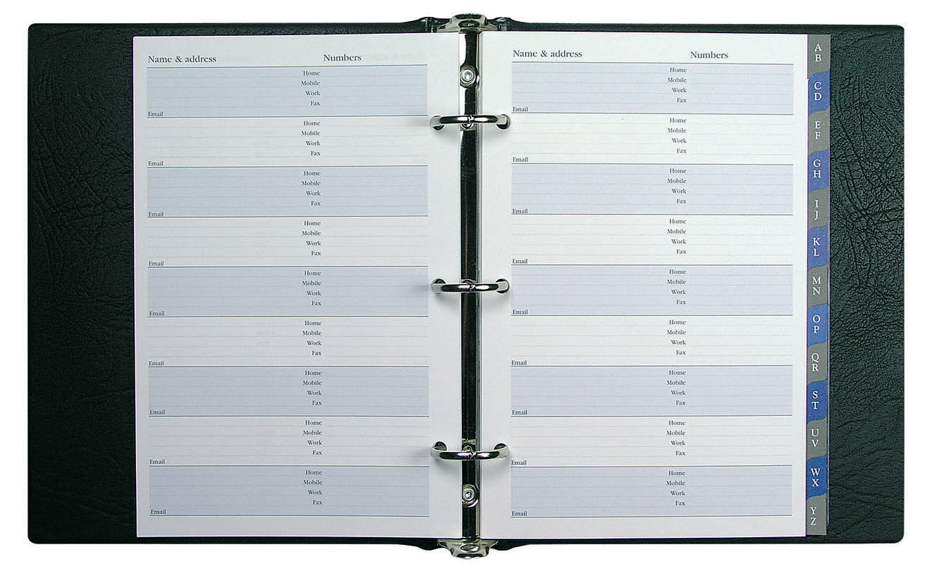 Ringbound Telephone / Address Book - Black (835)
