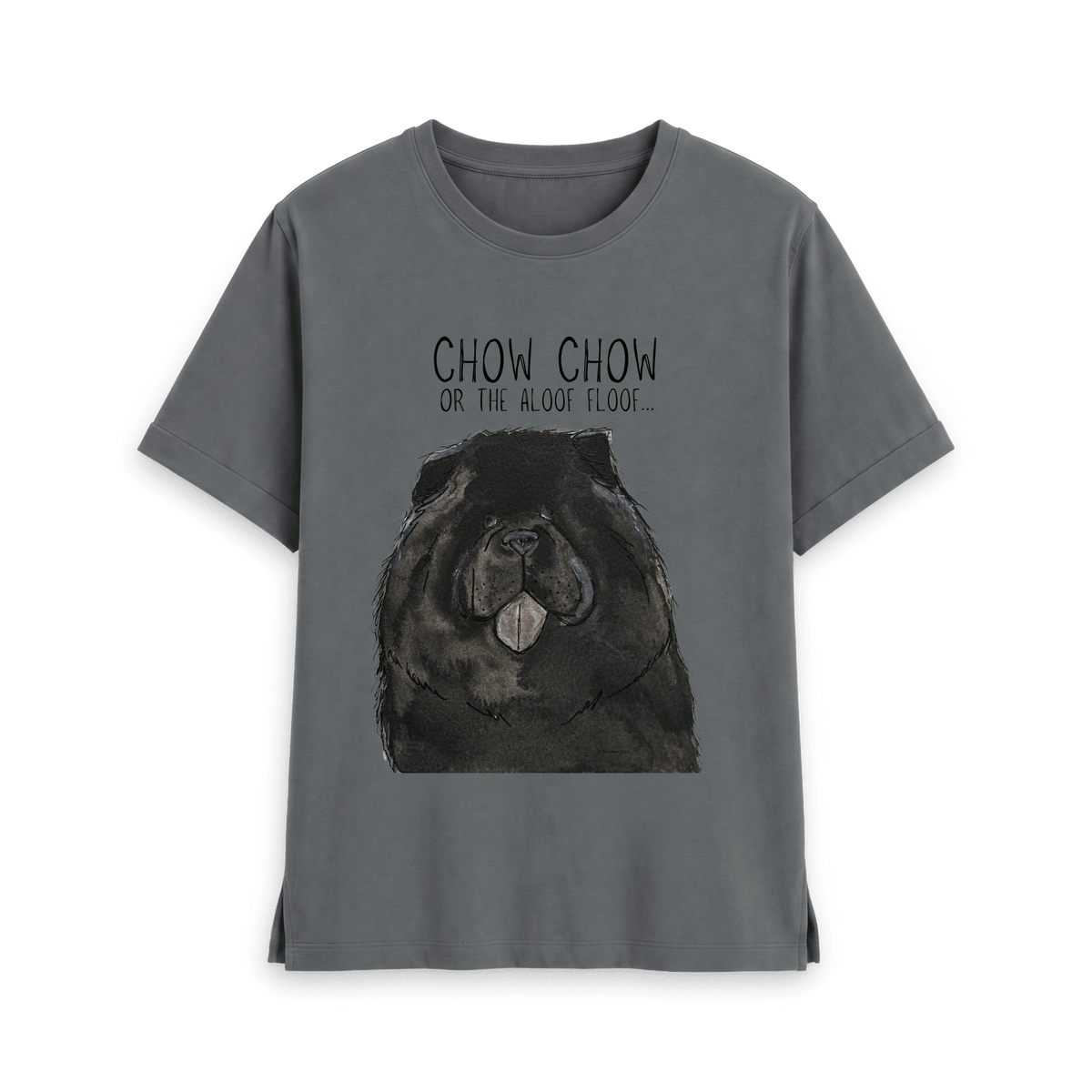 Black Chow Chow Women's Relaxed Fit T-Shirt – Featuring the Aloof Floof!