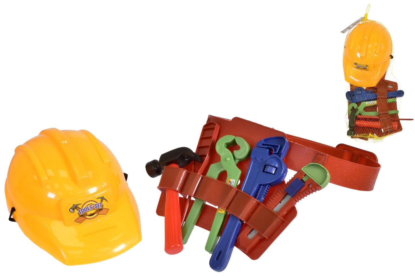 Children's Play Pretend Construction Helmet with Tool Belt