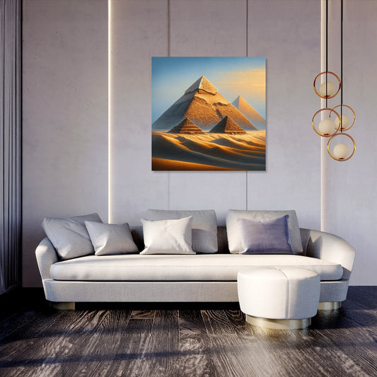 Golden Pyramids Canvas