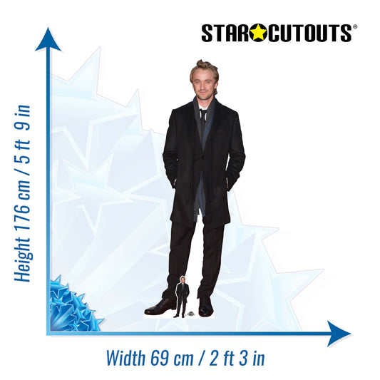 CS867 Tom Felton Actor Smart Tie Height 176cm Lifesize Cardboard Cut Out With Mini