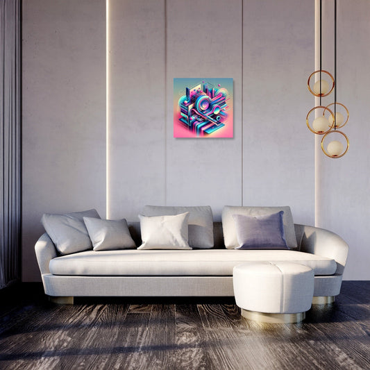 A Neon Abstract Symphony Canvas