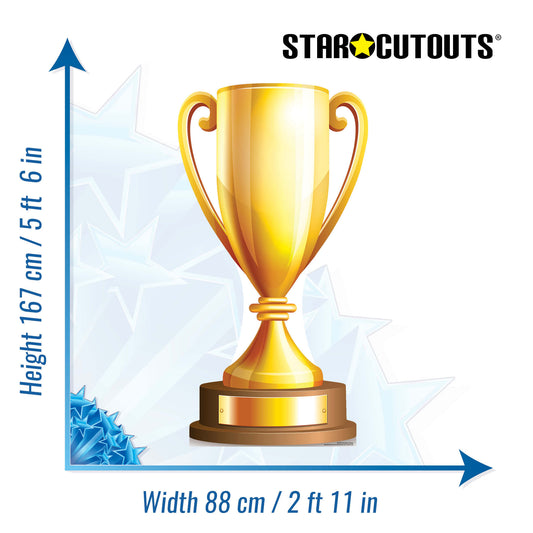 SC878 Large Champions Trophy Cardboard Cut Out Height 167cm